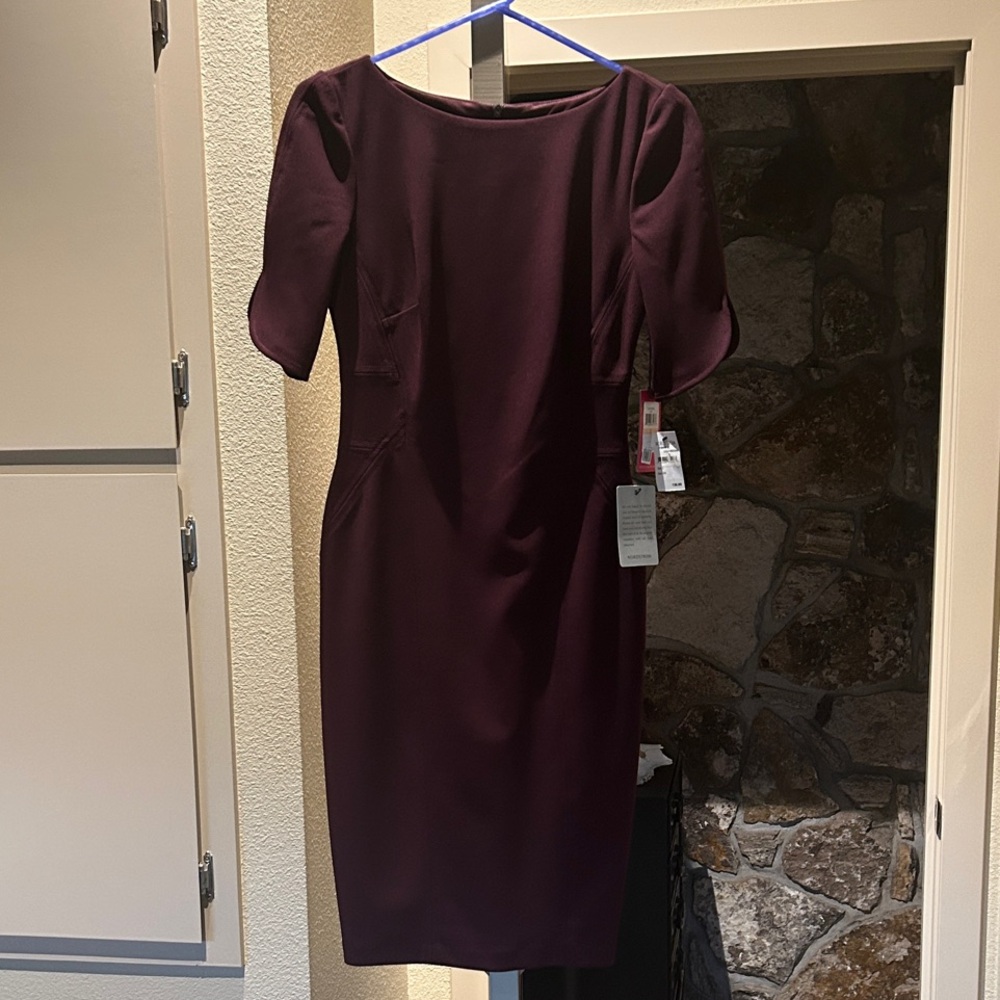 Vince Camuto Rich Purple Midi Dress
